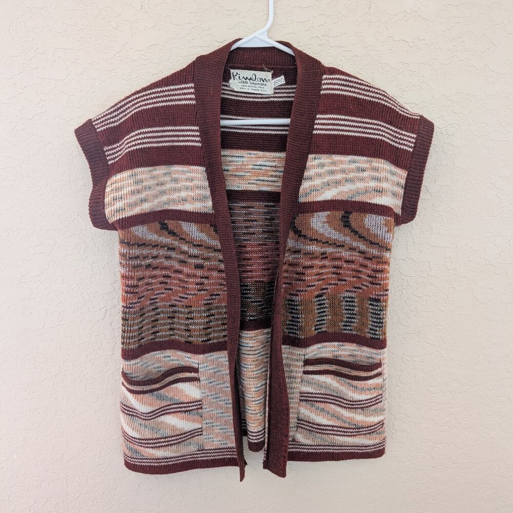 Vintage Kimlon by RBK Importers Western Sleeveless Poncho with Pockets